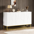 Sideboard mit 3 Turen, verstellbarem Einlegeboden und Metallbeinen, 130 cm