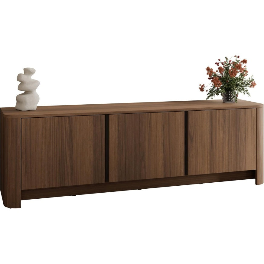 Griffloses TV-Lowboard mit 3 Turen und grosszugigem Stauraum, 168 cm