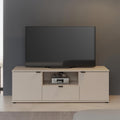 TV-Lowboard mit 2 Turen, 1 Schublade und offenem Fach aus Holzwerkstoff in Kaschmirbeige, 129,8 ¡Á 43,9 ¡Á 41,3 cm